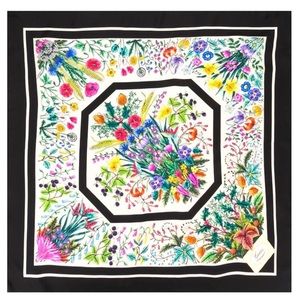 NEW Gucci Floral Festival Multicolor 100% Silk Scarf